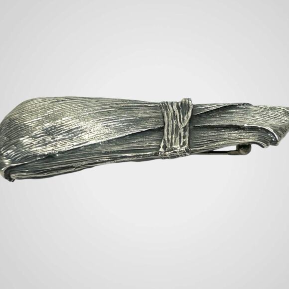 Vtg Mignon Faget Brooch Pin 925 Sterling Retired Zea Holoch Husk 1988 Collection - Picture 5 of 12